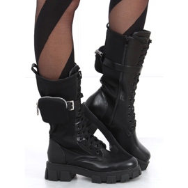 Bottes avec un sac à main Lene Black le noir 1