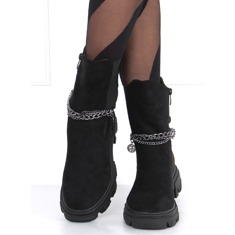 Chelsea boots à tige haute Hilde Black noir 2