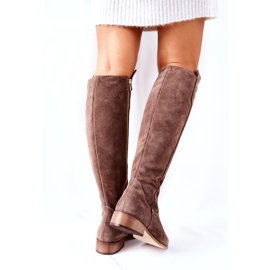 Lewski Shoes Bottes en cuir suédé Earth Velour 2840 beige 4