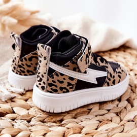 FR1 Chaussures de Sport Hautes Enfant Noir et Beige Bartnie blanc brun 2