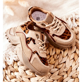 FR1 Chaussures Sport Enfant Baskets Beige-Marron Nila brun 1