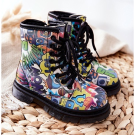 FR1 Bottes chaudes pour enfants avec une fermeture éclair Tiptop colorée multicolore 1