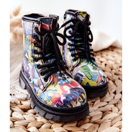 FR1 Bottes chaudes pour enfants avec une fermeture éclair Tiptop colorée multicolore 6