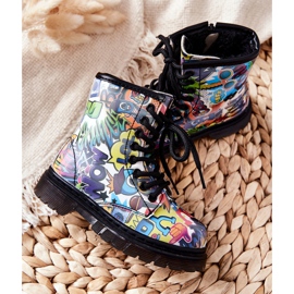FR1 Bottes chaudes pour enfants avec une fermeture éclair Tiptop colorée multicolore 3