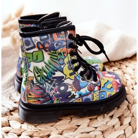 FR1 Bottes chaudes pour enfants avec une fermeture éclair Tiptop colorée multicolore 4