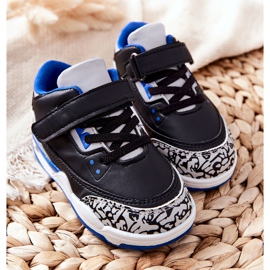FR1 Chaussures de sport pour enfants en lin noir et bleu blanc 2