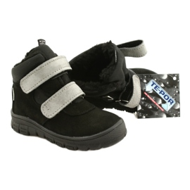 Garçons noirs imperméables avec velcro mazurek 1360 le noir 5