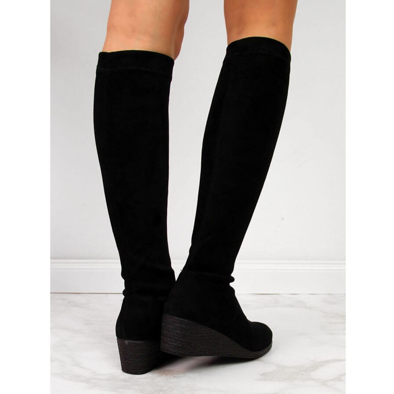 Bottes en daim noires sur le coin Filippo W PAW299 le noir 2
