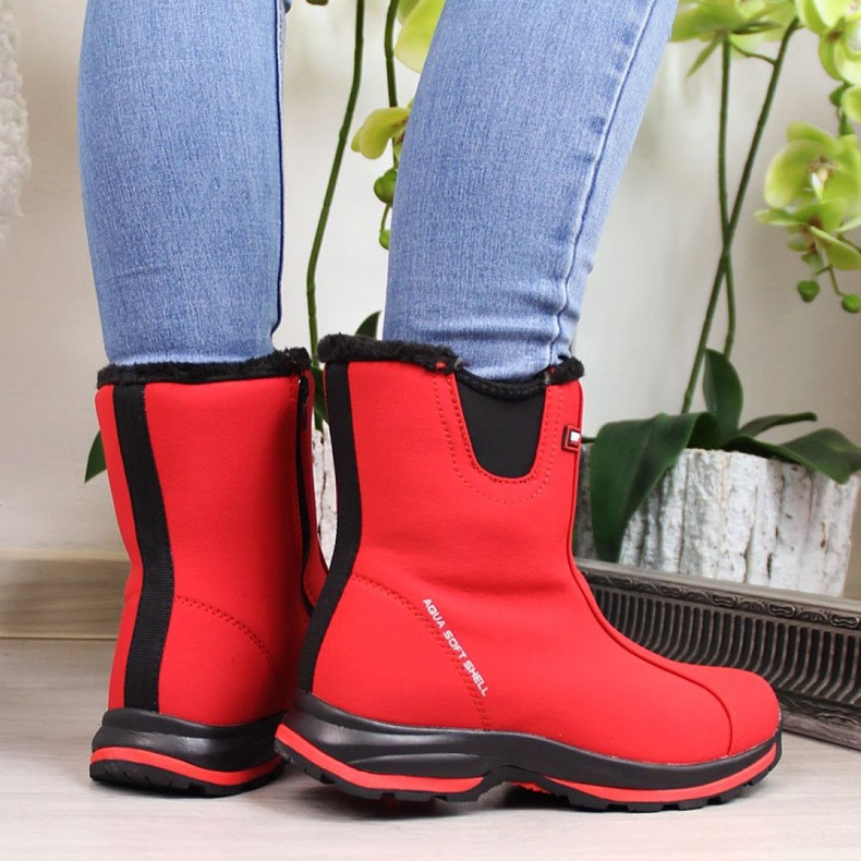 Bottes de neige isolées imperméables rouges Dk W DK1C 2