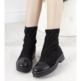 Bottines noires avec oxyde de zirconium My Way le noir 1