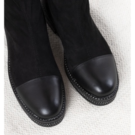 Bottines noires avec oxyde de zirconium My Way le noir 3