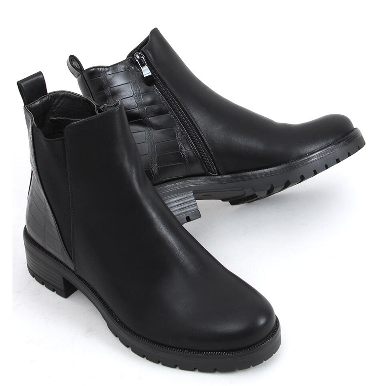 Bottines Chelsea femme Ingrid Black noir 1