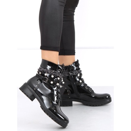Boots laquées Anite Noir le noir 1