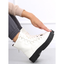 Bottines à lacets Hean Blanco blanche 2