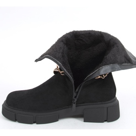 Bottines plates avec chaîne Solve Black le noir 1