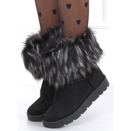 Bottes de neige avec fourrure de Else Black noir 1