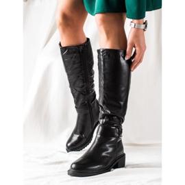 TRENDI Bottes décontractées chaudes le noir 4