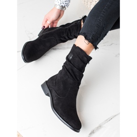 W. Potocki Bottines hautes en daim Potocki le noir 2