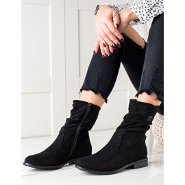 W. Potocki Bottines hautes en daim Potocki le noir 1