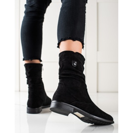 W. Potocki Bottines hautes en daim Potocki le noir 4