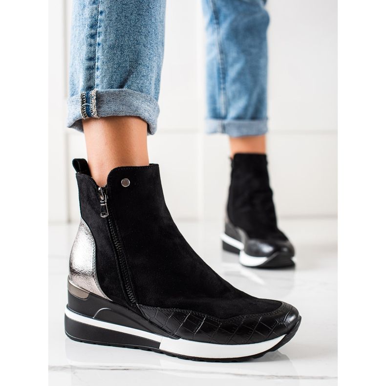 W. Potocki Bottes sur Wedge Potocki noir 1