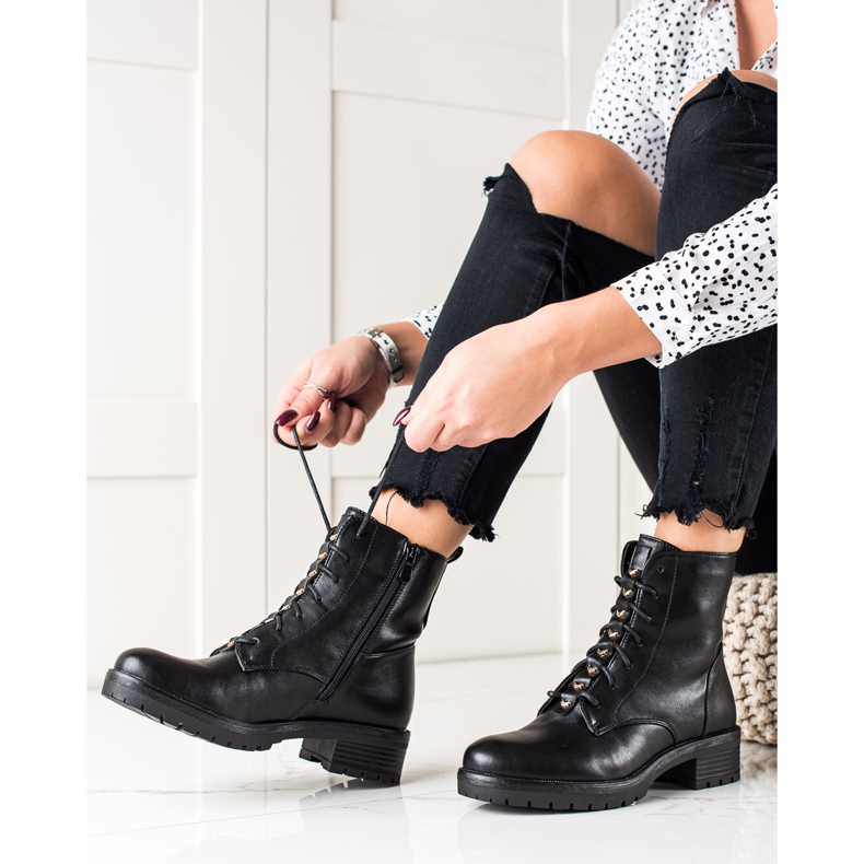 W. Potocki Bottines à lacets avec isolation Potocki noir 1