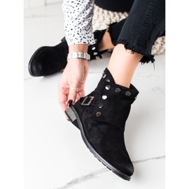 W. Potocki Bottines en daim avec ornements Potocki le noir 2