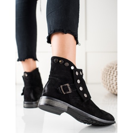 W. Potocki Bottines en daim avec ornements Potocki le noir 3