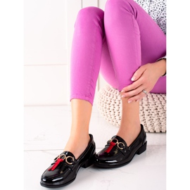 Filippo Chaussures en cuir laqué noir 1