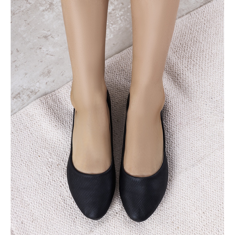 Ballerines noires en éco-daim Silma le noir 1