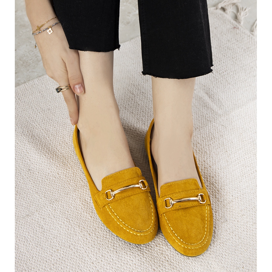 Mocassins femme Dominique moutarde jaune