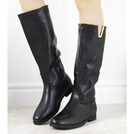 Bottines compensées noires Zavala le noir 2