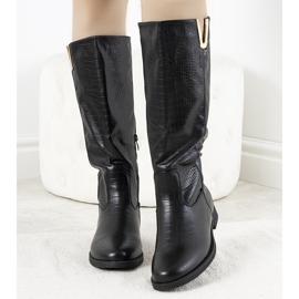 Bottines compensées noires Orta le noir 2