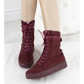 Baskets d'hiver bordeaux Soliz rouge 1