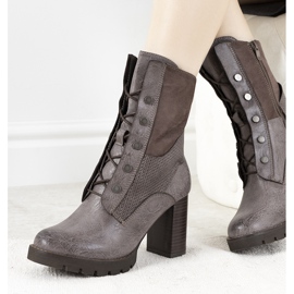 Bottines marron sur le poteau Alvarado brun gris 1 Bottines marron sur le poteau Alvarado brun gris 1