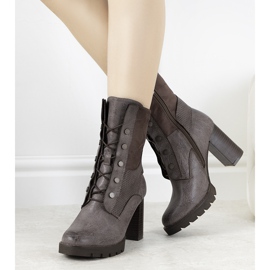 Bottines marron sur le poteau Alvarado brun gris 2 Bottines marron sur le poteau Alvarado brun gris 2