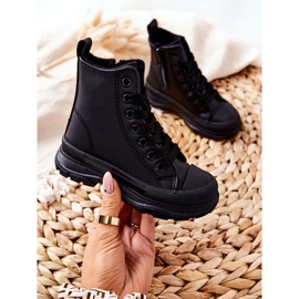 FR1 Baskets isolées en cuir pour enfants Noir Bomi le noir 2 FR1 Baskets isolées en cuir pour enfants Noir Bomi le noir 2