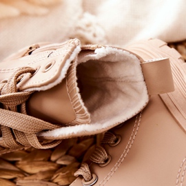 FR1 Baskets chaudes en cuir pour enfants Beige Bomi 1