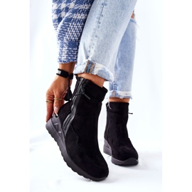 PE1 Bottines compensées en daim noires Athelaine le noir 6