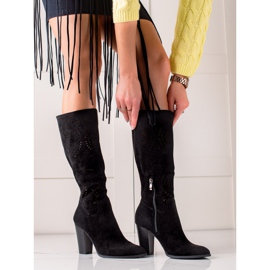 TRENDI Bottes ajourées à la mode le noir 3
