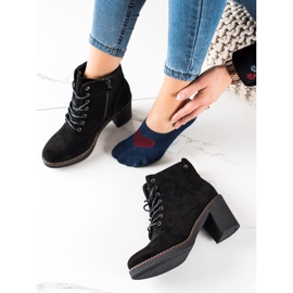 TRENDI Bottines à lacets noir 2