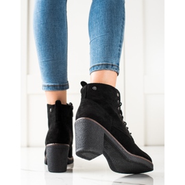TRENDI Bottines à lacets le noir 1