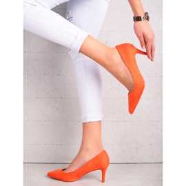 Milaya Escarpins pour femmes à talons hauts orange 1