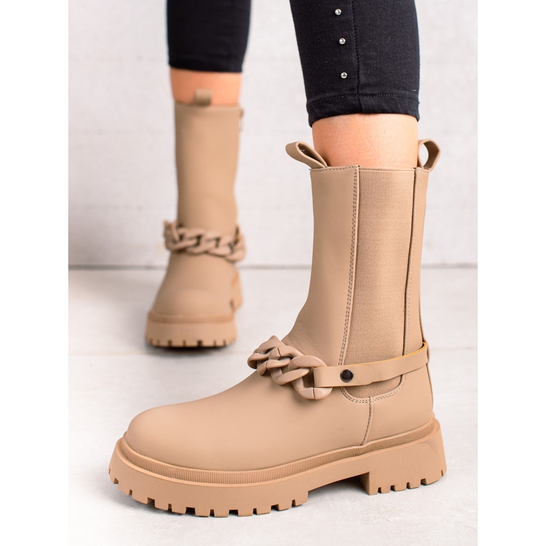 TRENDI Travailleurs beiges avec une bande décorative 1