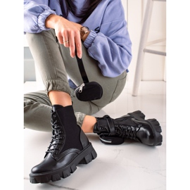 Best Shoes Ouvriers avec une poche en daim noir 1