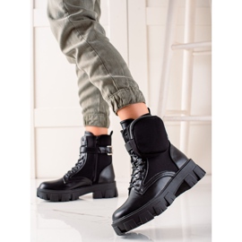 Best Shoes Ouvriers avec une poche en daim noir 2