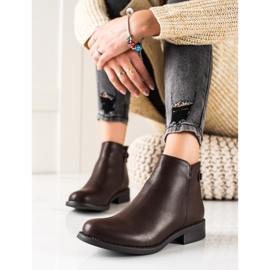 Lovery Bottes marron avec cuir écologique brun 1