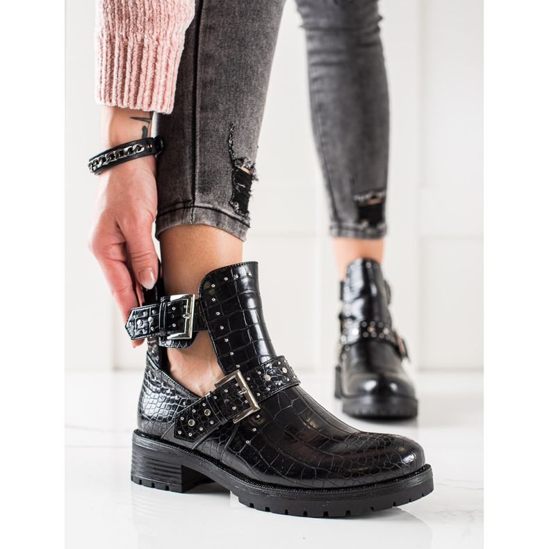 Bestelle Travailleurs avec ornement de boucle le noir 1