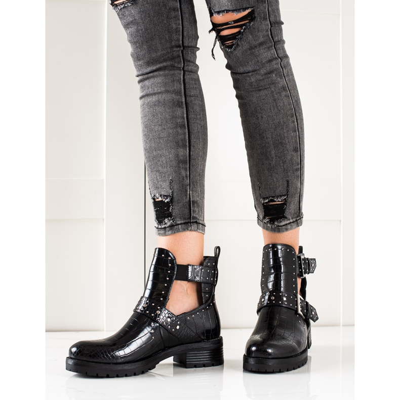 Bestelle Travailleurs avec ornement de boucle le noir 2