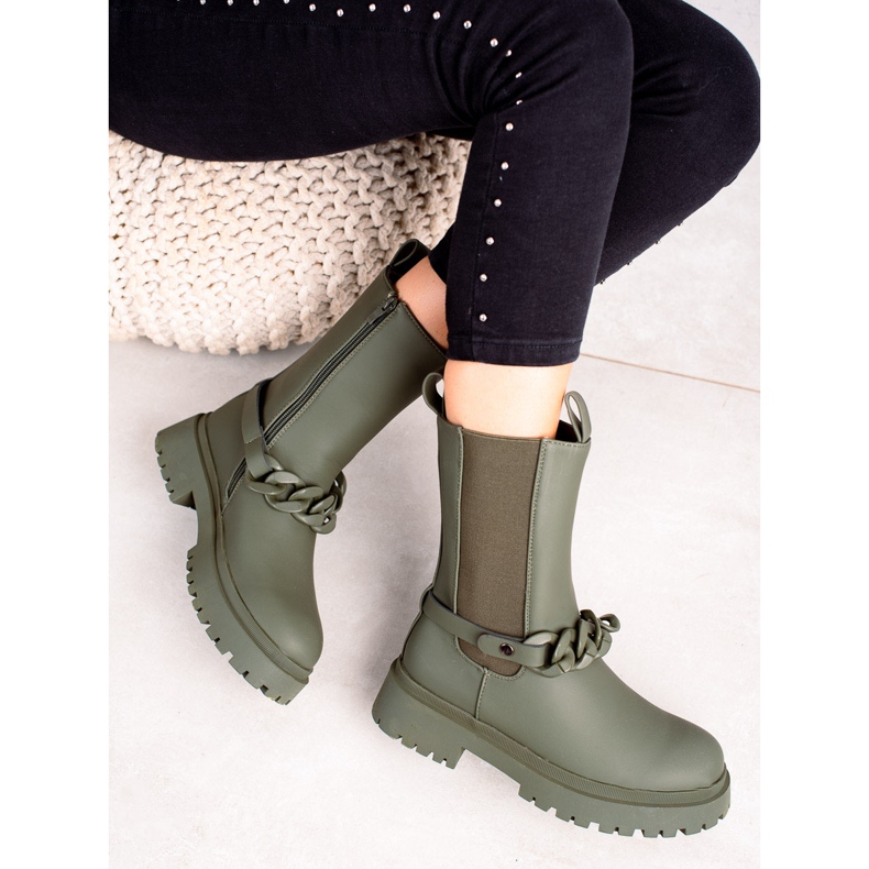 TRENDI Travailleurs verts avec une bande décorative 2